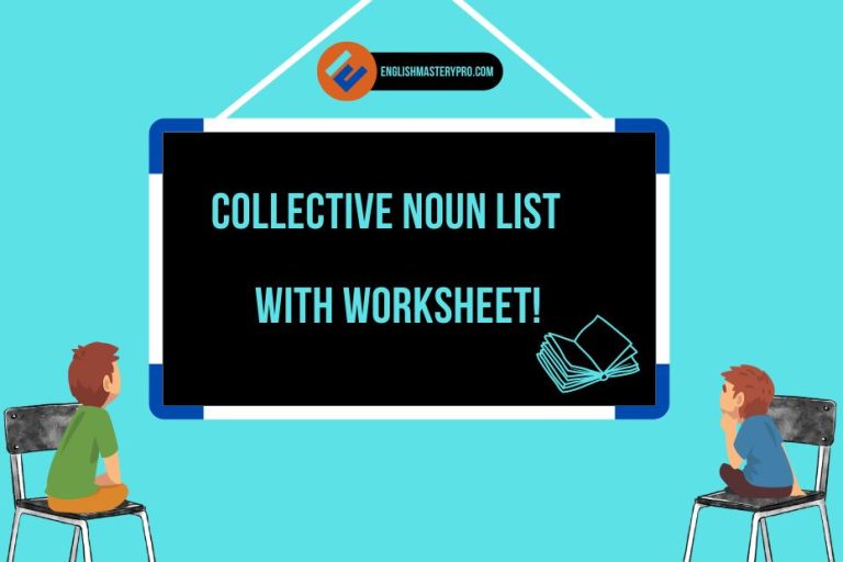 Collective Noun List and worksheet